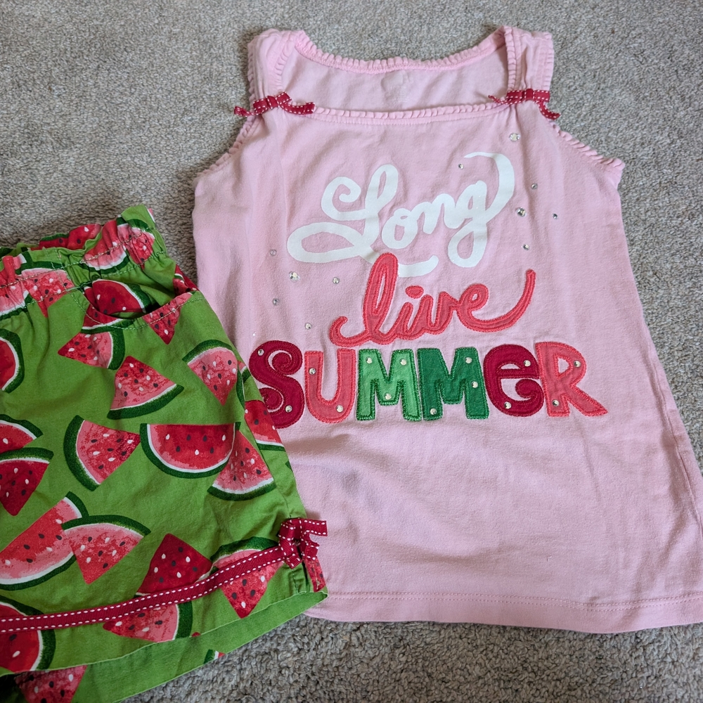 Pink 'Long Live Summer' Kids Tank Top